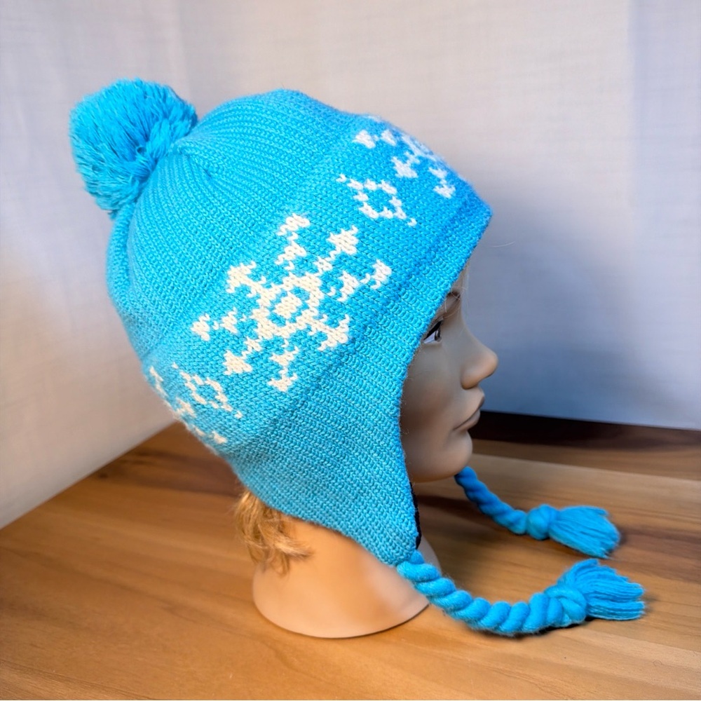 VTG Kootenay SKI Hat 100% Wool Blue White Beanie Hat Tuque One‎ Size Canada EUC